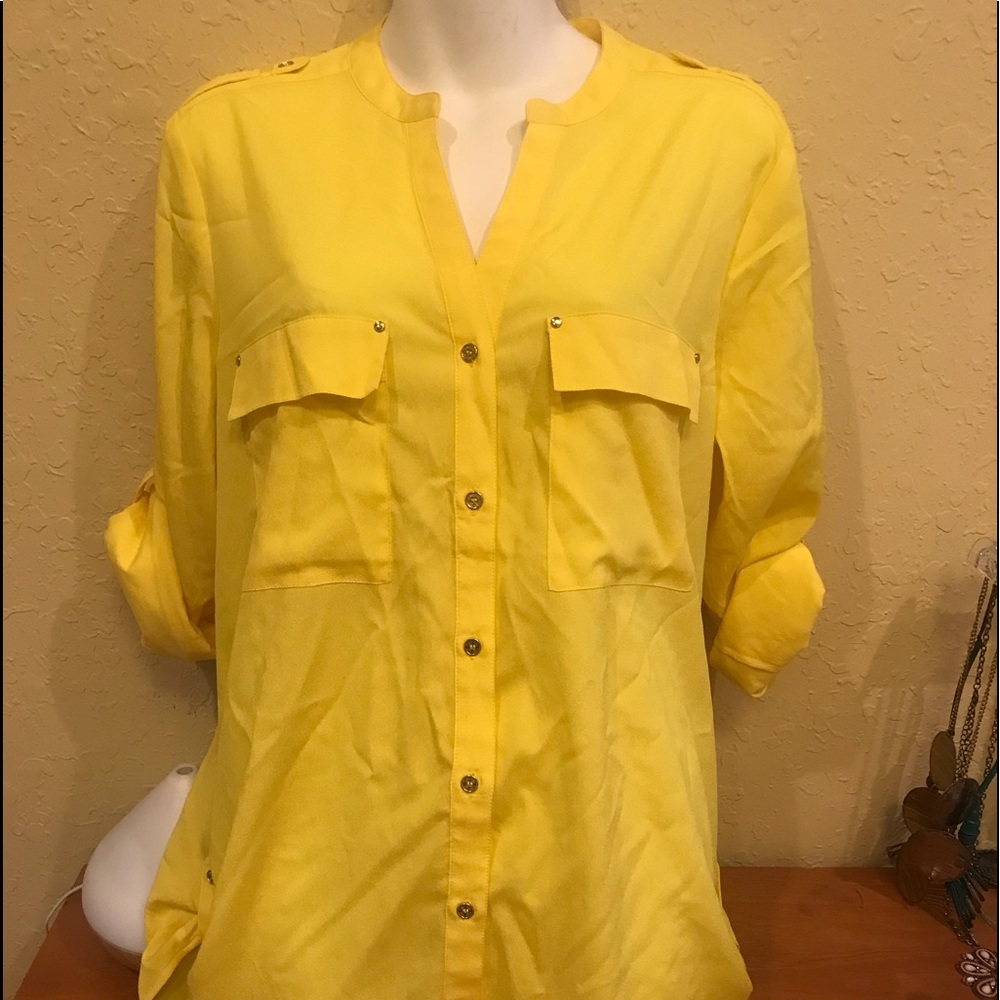 Calvin Klein yellow blouse